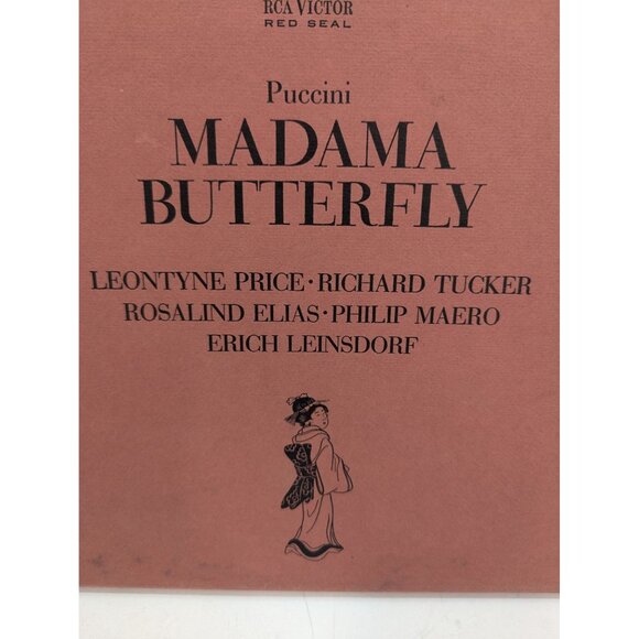 Puccini Madama Butterfly RCA Victor Red Seal LM-6160 3 Record Set with Booklet - Picture 2 of 12